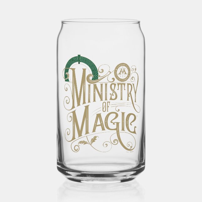 Vintage MINISTRY OF MAGIC™ Graphic Can Glass (Front)