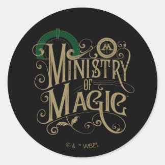Vintage MINISTRY OF MAGIC™ Graphic Classic Round Sticker