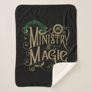 Vintage MINISTRY OF MAGIC™ Graphic Sherpa Blanket