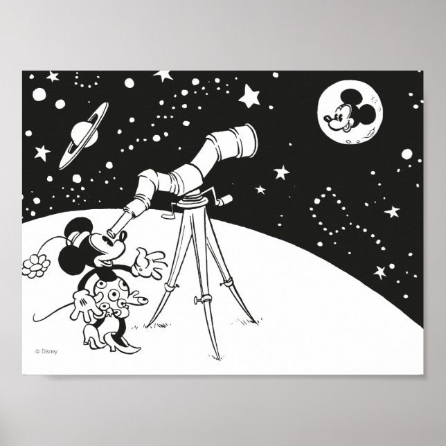 Vintage Minne & Mickey - Biggest of All Stars Poster (Front)