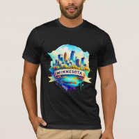 Vintage Minnesota Map T-Shirts – Retro us state