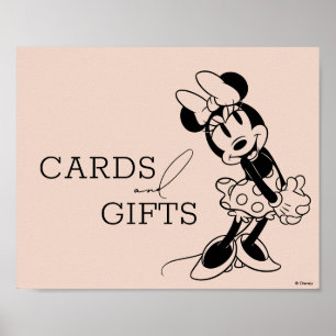 Vintage Minnie Mouse Cards and Gifts Baby Shower Poster