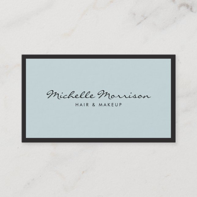 Vintage Mint Blue Makeup and Beauty Business Card (Front)