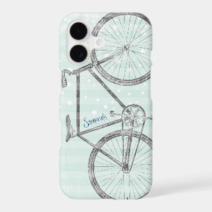 Vintage Mint Green Retro Motif de bande de vélo