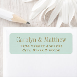 Vintage Mint Green Wedding Return Address