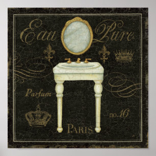 Vintage Mirror and Sink Poster