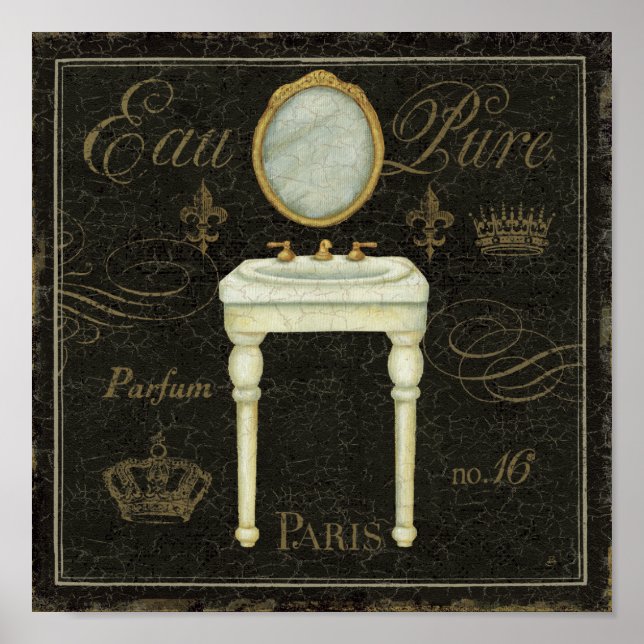 Vintage Mirror and Sink Poster (Front)