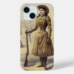Vintage Miss Annie Oakley, Western Cowgirl iPhone 15 Case