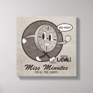 Vintage Miss Minutes Graphic Canvas Print