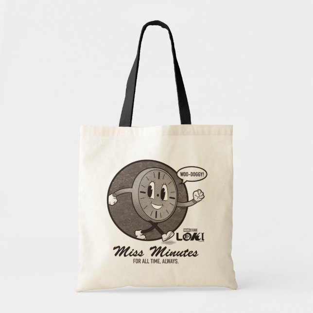 Vintage Miss Minutes Graphic Tote Bag (Front)