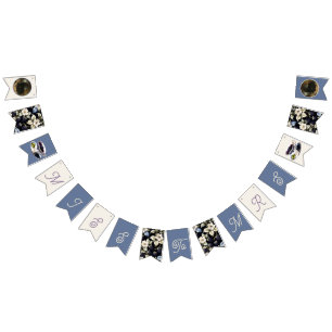 Vintage Miss to Mrs. Bridal Shower Afternoon Tea Bunting Flags