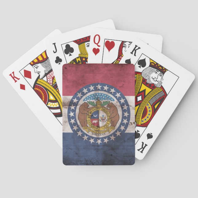 Vintage Missouri Flag Playing Cards (Back)