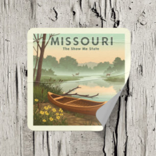 Vintage Missouri Square Sticker