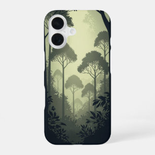 Vintage Misty Tropical Forest iPhone 16 Case