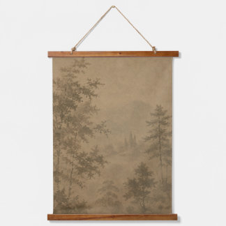 Vintage Misty Woodland Tapestry