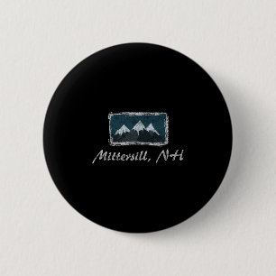 Vintage Mittersill New Hampshire Winter Skiing 2 Inch Round Button