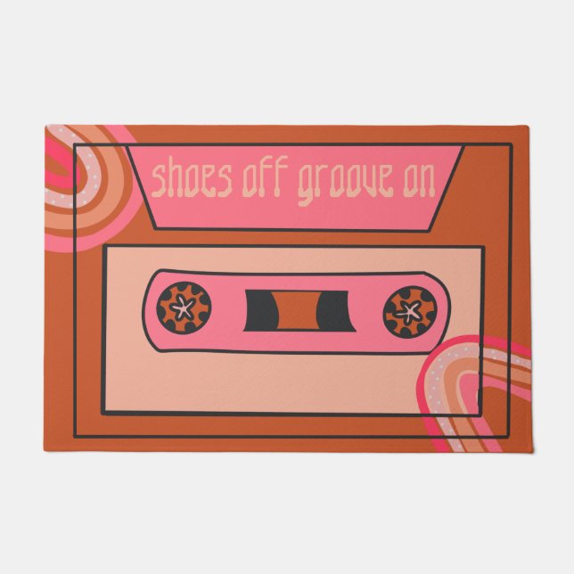 Vintage Mixed Tape Y2K Pop Art Doormat (Front)