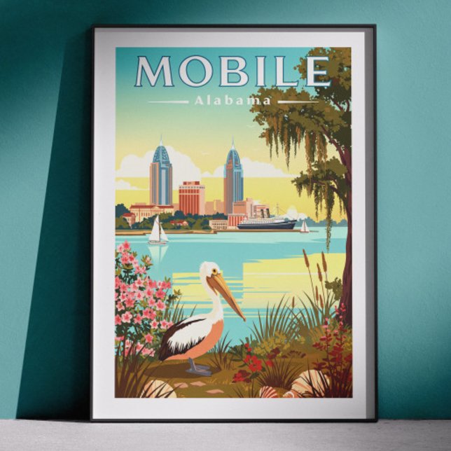 Vintage Mobile Alabama Poster (Creator Uploaded)
