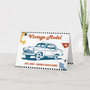 Vintage Model Birthday Card - 1956 Classic