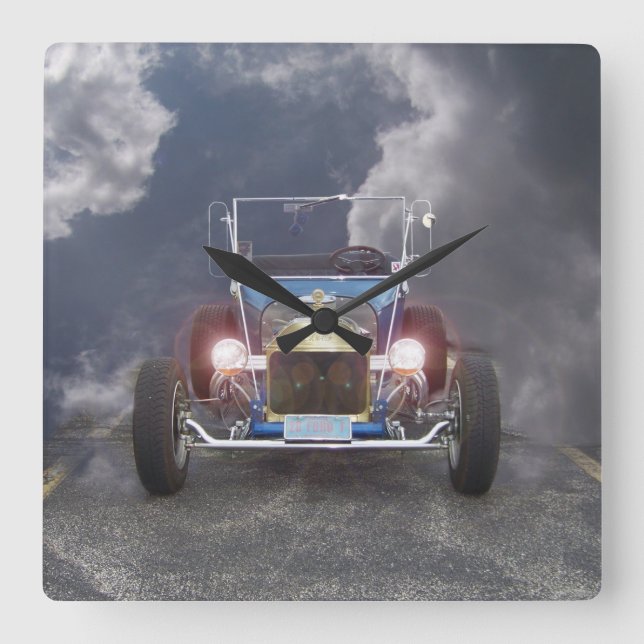 Vintage Model T Automobile Wall Clock (Front)