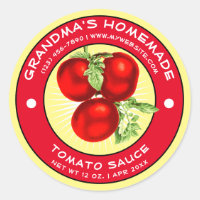 Vintage Modèle Étiquette de sauce tomate maison