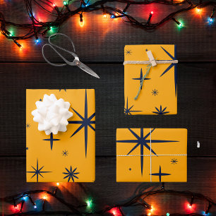 Vintage Modern Abstract Pattern Christmas Wrapping Paper Sheet