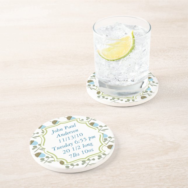 Vintage Modern Acorn Colourful Coasters (Side)