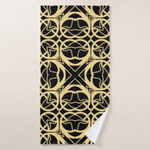 Vintage modern art deco abstract geometric seamles bath towel
