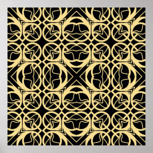 Vintage modern art deco abstract geometric seamles poster