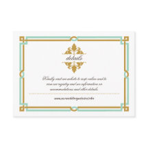 Vintage Modern Art Deco Mint & Gold Wedding
