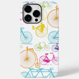 Vintage Modern Bicycle Bright Colour Neon Pattern Case-Mate iPhone 14 Pro Max Case