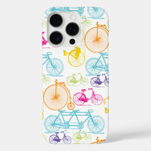 Vintage Modern Bicycle Bright Colour Neon Pattern iPhone 16 Pro Case