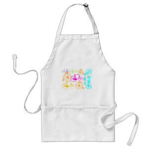 Vintage Modern Bicycle Bright Colour Neon Pattern Standard Apron