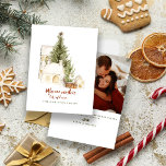 Vintage Modern Family Christmas Photo  Holiday Card<br><div class="desc">This Christmas will be a little brighter with these modern,  vintage-like watercolor holiday season cards from our modern Vintage Christmas collection above.</div>