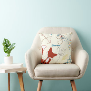 Vintage Modern Fox Arrows Woodland Pillow