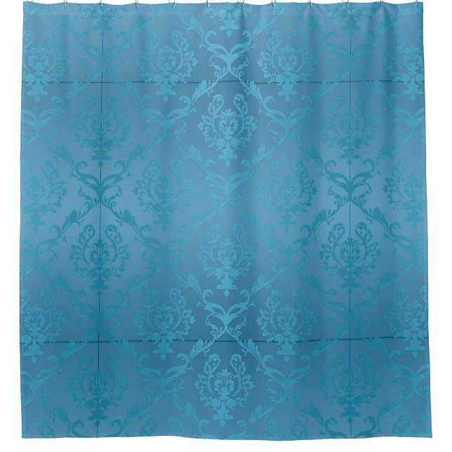Vintage Modern Glam Turquoise Damask (Front)
