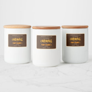 Vintage Modern Handmade Caramel From Your Kitchen Food Label