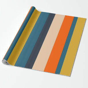 Vintage Modern Minimalist Stripe Pattern  Wrapping Paper