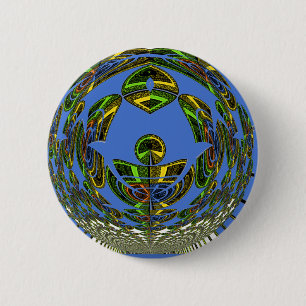 Vintage modern Motif 2 Inch Round Button