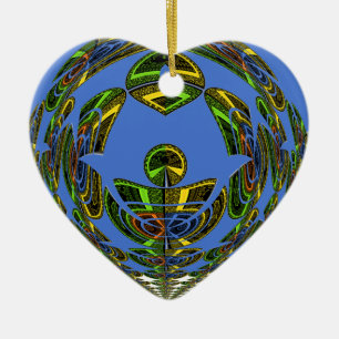 Vintage modern Motif Ceramic Ornament