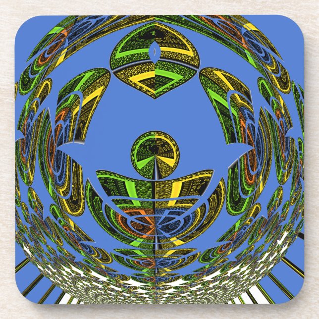 Vintage modern Motif Coaster (Front)