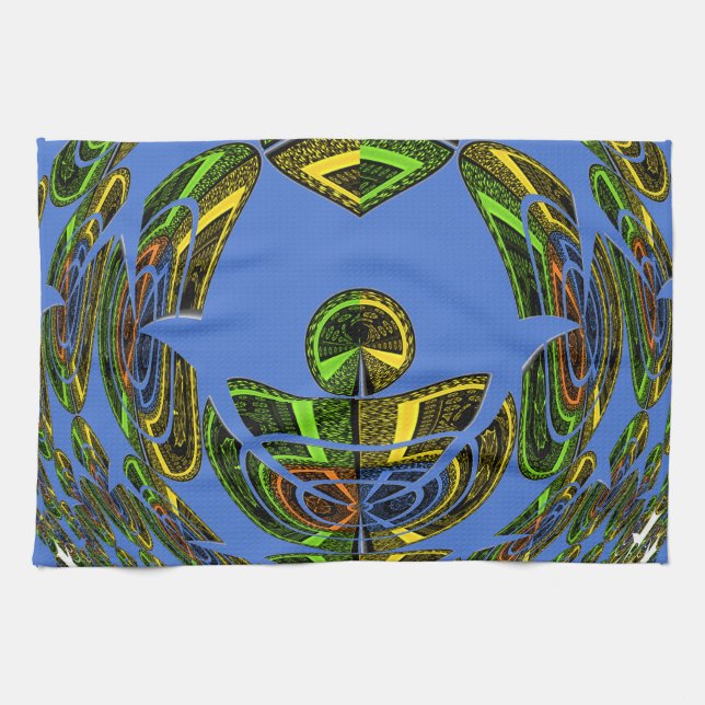 Vintage modern Motif Kitchen Towel (Horizontal)