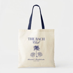 Vintage Modern Navy Beach Bachelorette Club Custom Tote Bag