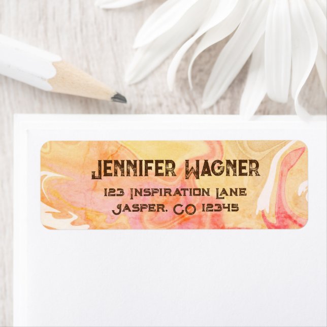 Vintage moderne tendance rose jaune Abstrait (En situation)