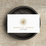 VINTAGE MODERNIST INTERIOR DESIGNER, DECORATOR BUSINESS CARD<br><div class="desc">A gold sputnik logo along with your name or business name creates a unique,  vintage modernist design for your brand. Perfect for interior designers and decorators! © 1201AM CREATIVE</div>