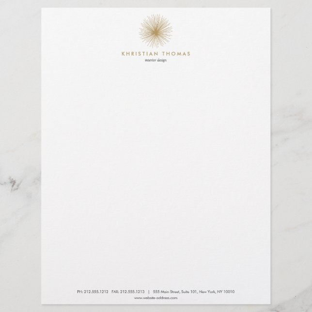VINTAGE MODERNIST INTERIOR DESIGNER Letterhead (Front)