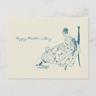 Vintage mom and child - Happy Mother's Day Postcard
