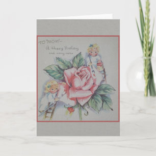 Vintage Mom Birthday Greeting Card