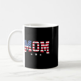 Vintage Mom Mother's Day American Mom Usa Flag 4th Coffee Mug