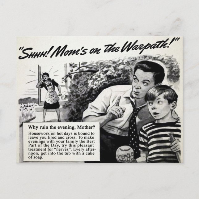 Vintage Mom Soap Ad Postcard (Front)